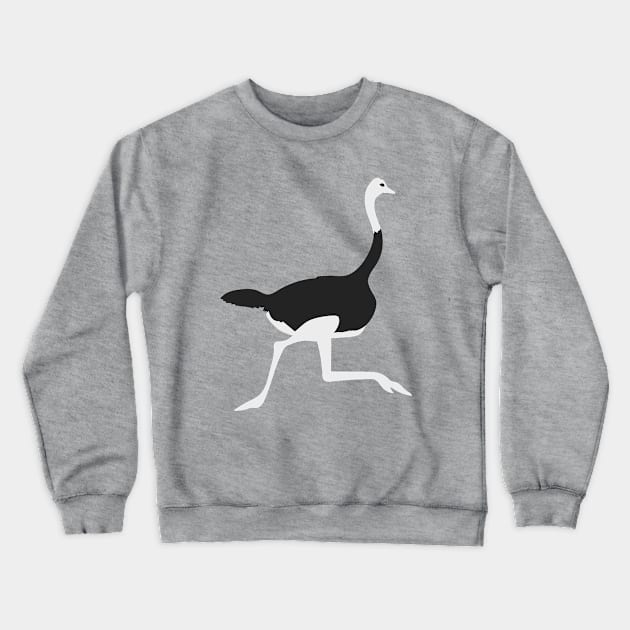 Ostrich running Crewneck Sweatshirt by Jenmag